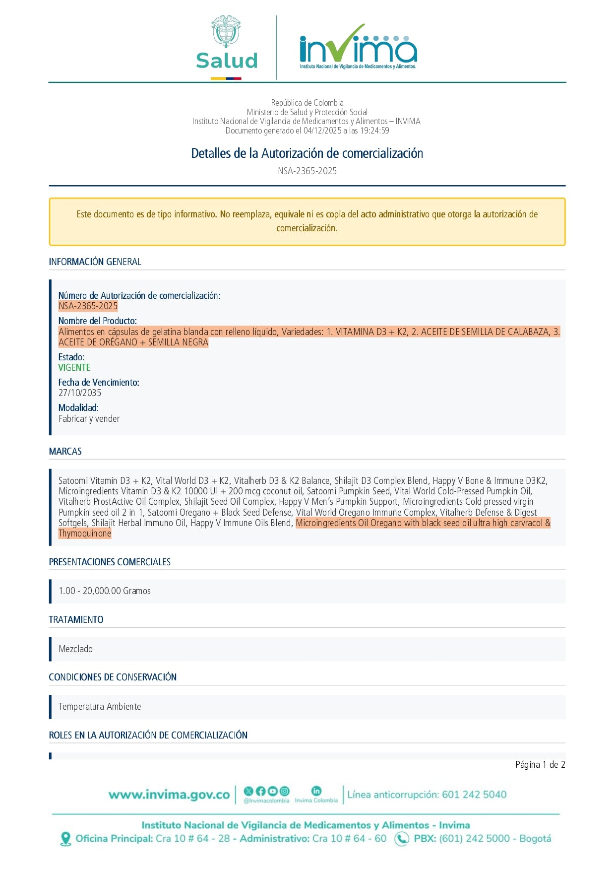 Oferta 2x1 y 4x2 OregaDaily — Tu escudo diario de protección natural